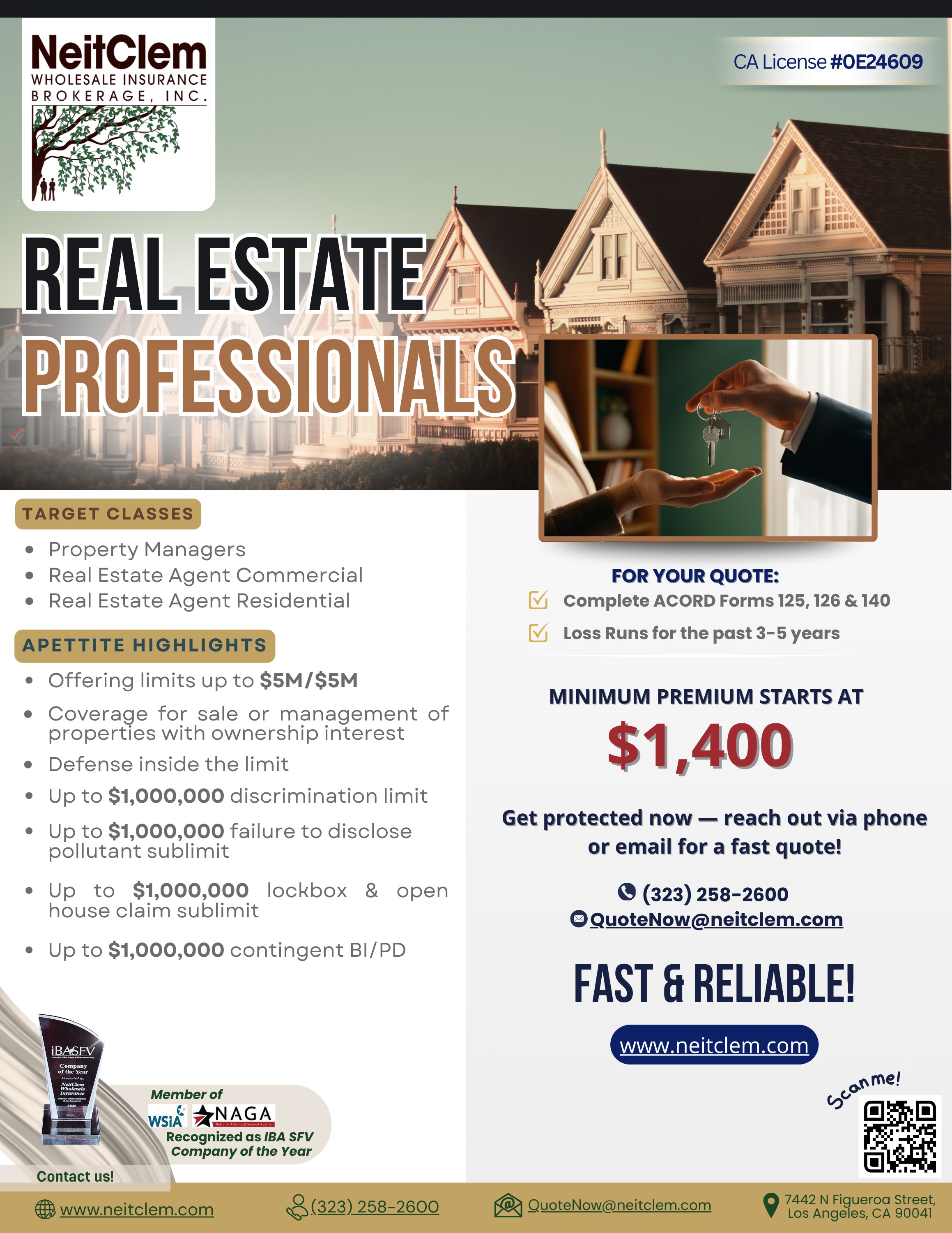 Real Estate Professionals promotional flyer
